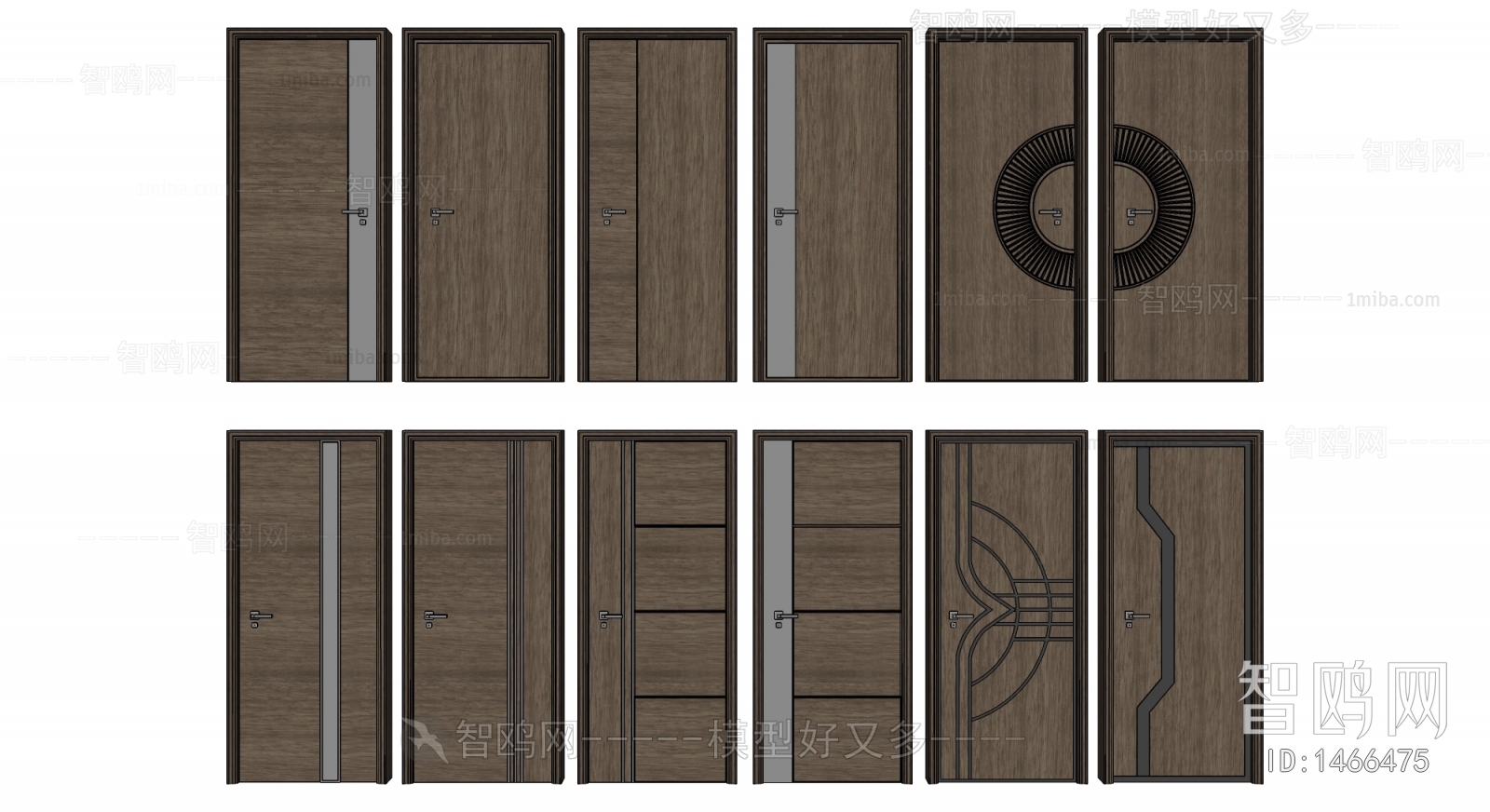 Post Modern Style Solid Wood Door