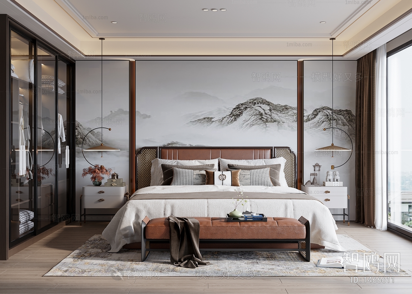 New Chinese Style Bedroom