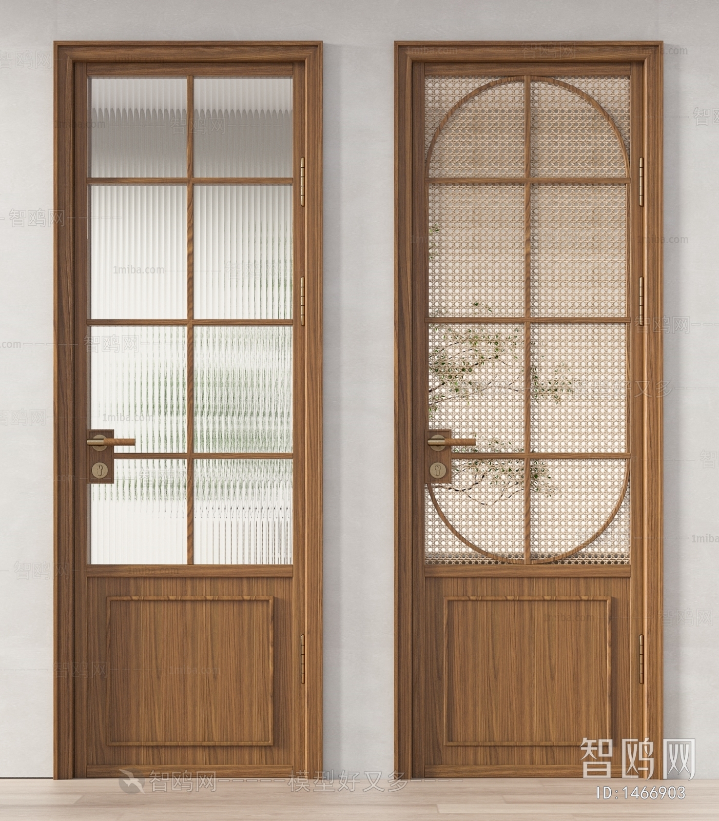 Wabi-sabi Style Single Door