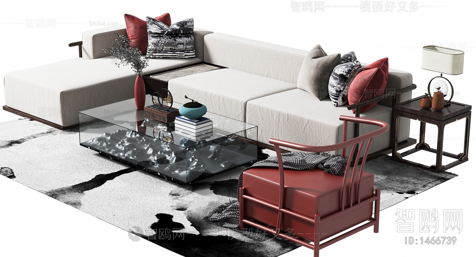 New Chinese Style Sofa Combination