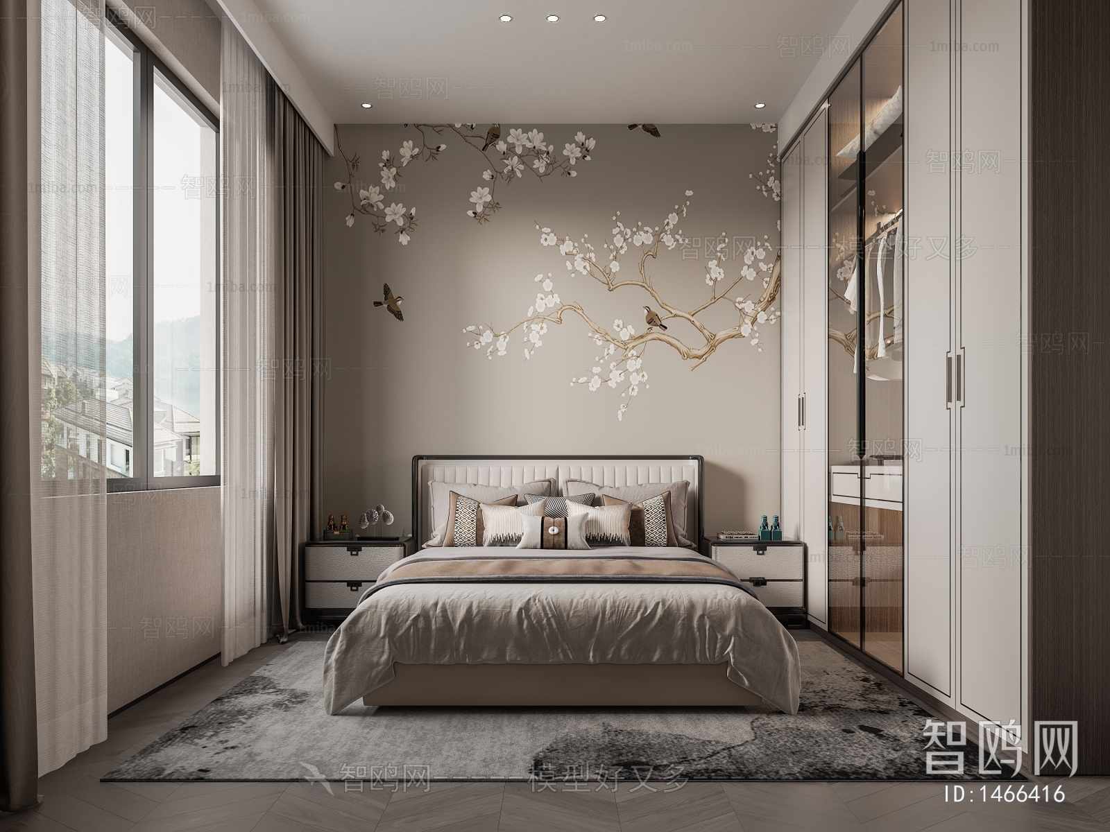 New Chinese Style Bedroom