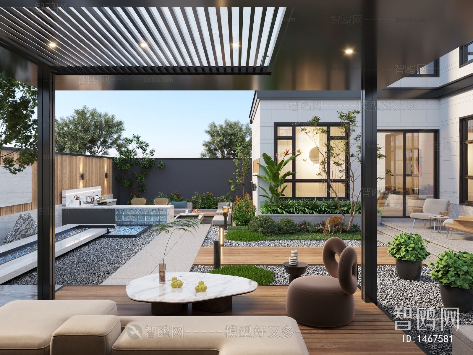 Modern Courtyard/landscape