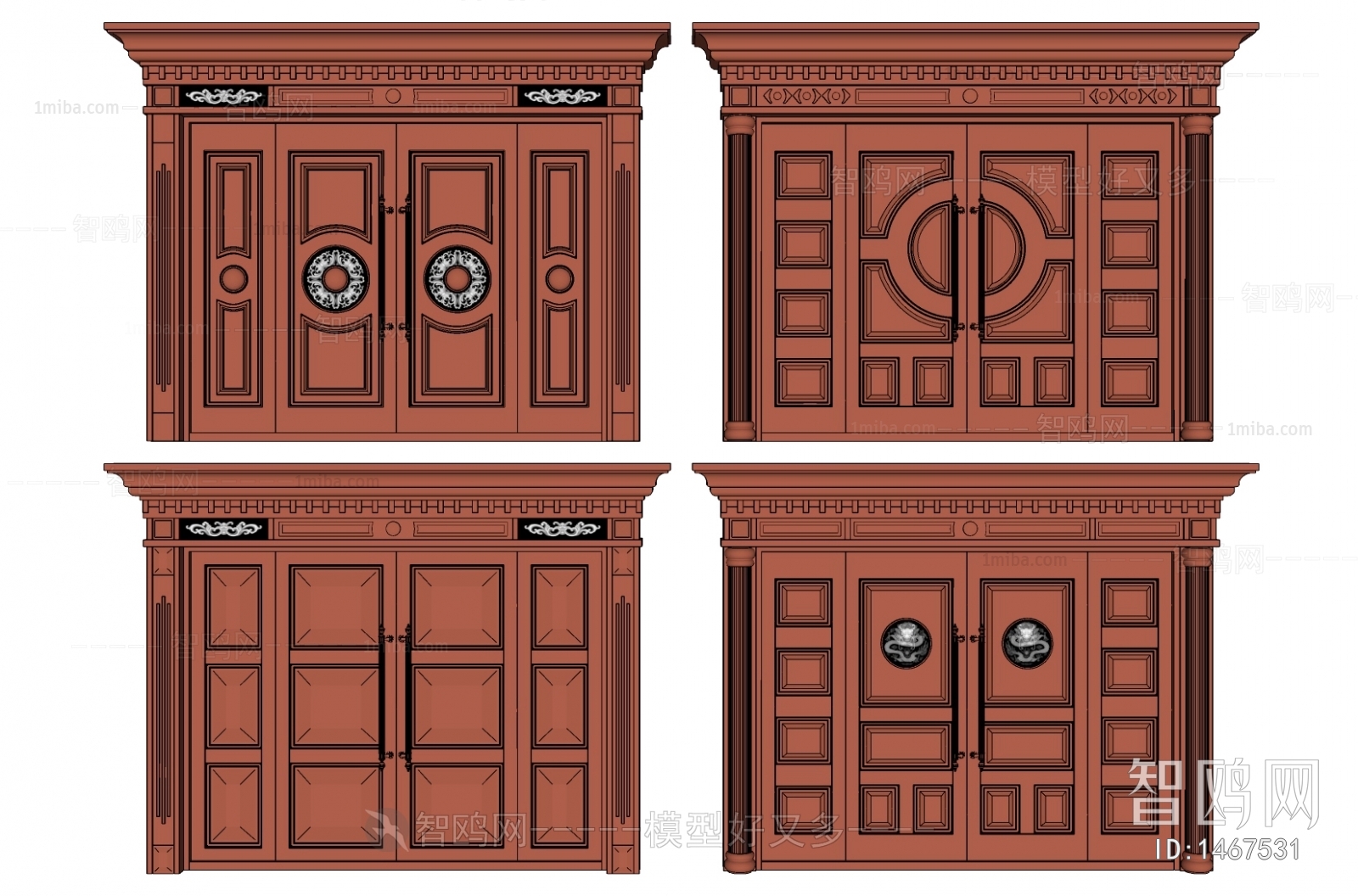 European Style Simple European Style Double Door