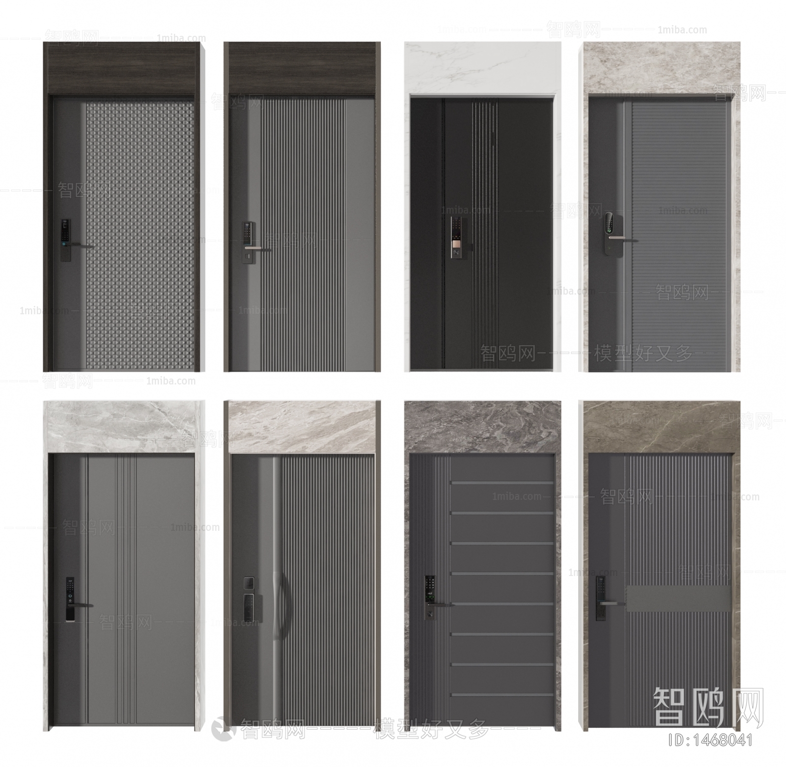 Modern Unequal Double Door