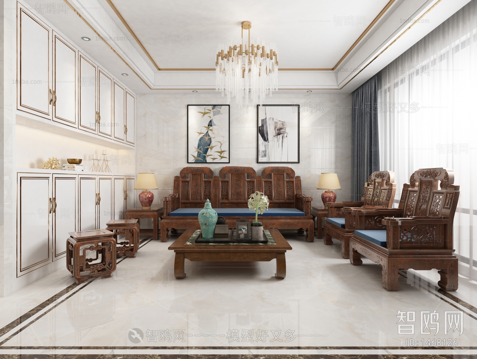 Modern Chinese Style A Living Room
