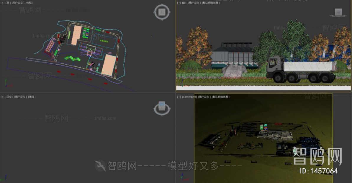 Modern Architectural Bird's-eye View Planning