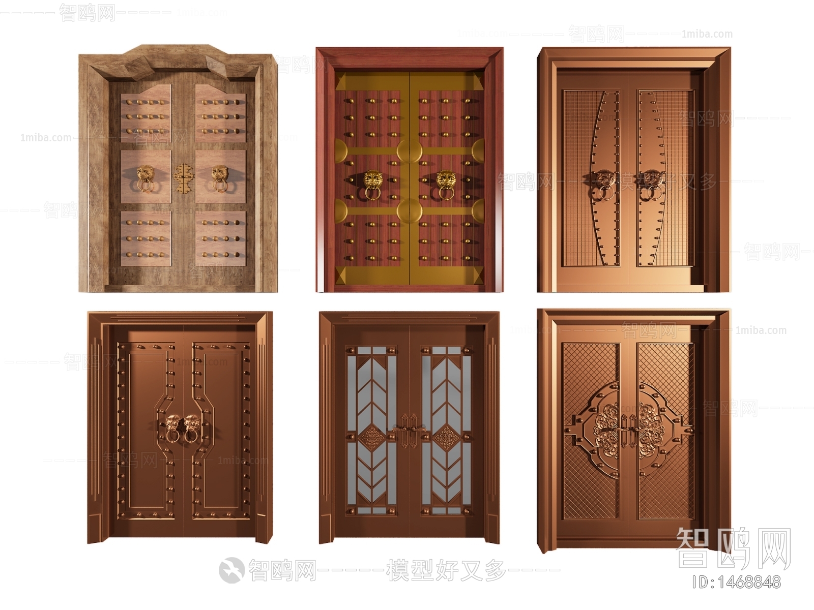 New Chinese Style Double Door