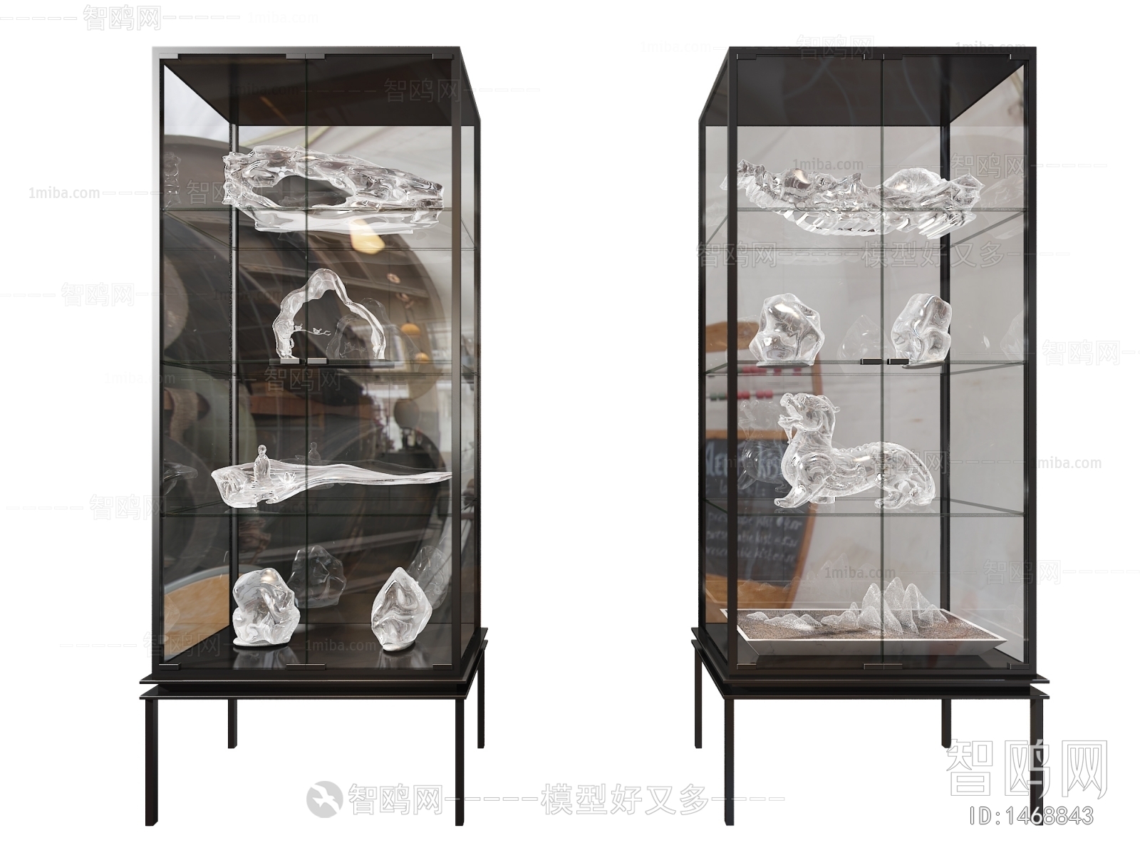 新中式玻璃展示柜