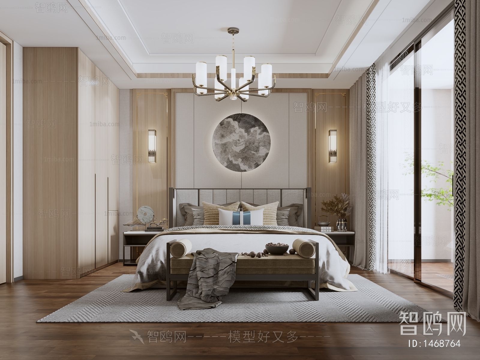 New Chinese Style Bedroom