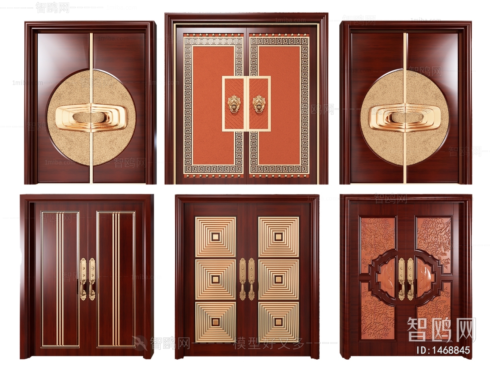 New Chinese Style Double Door