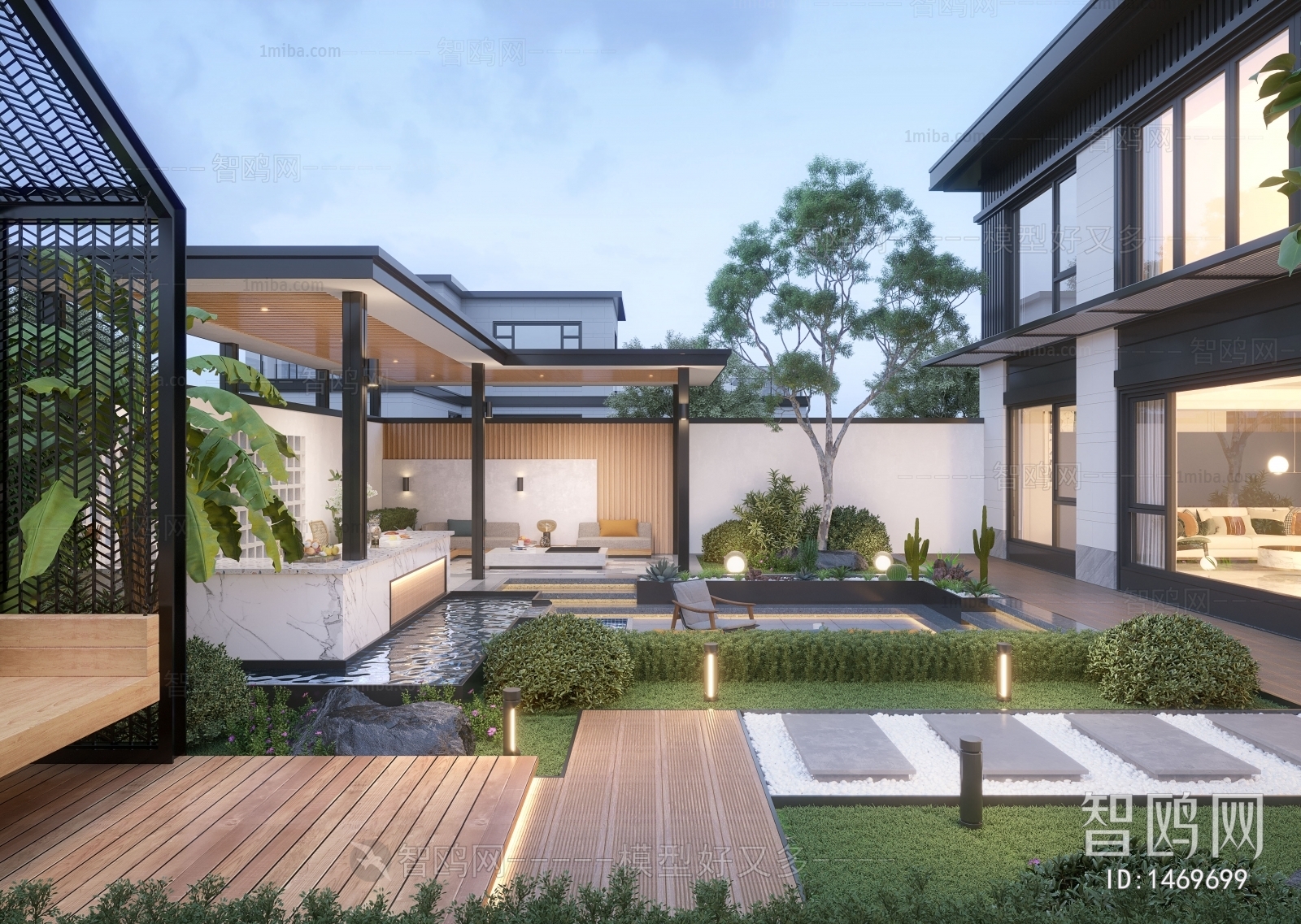 Modern Courtyard/landscape