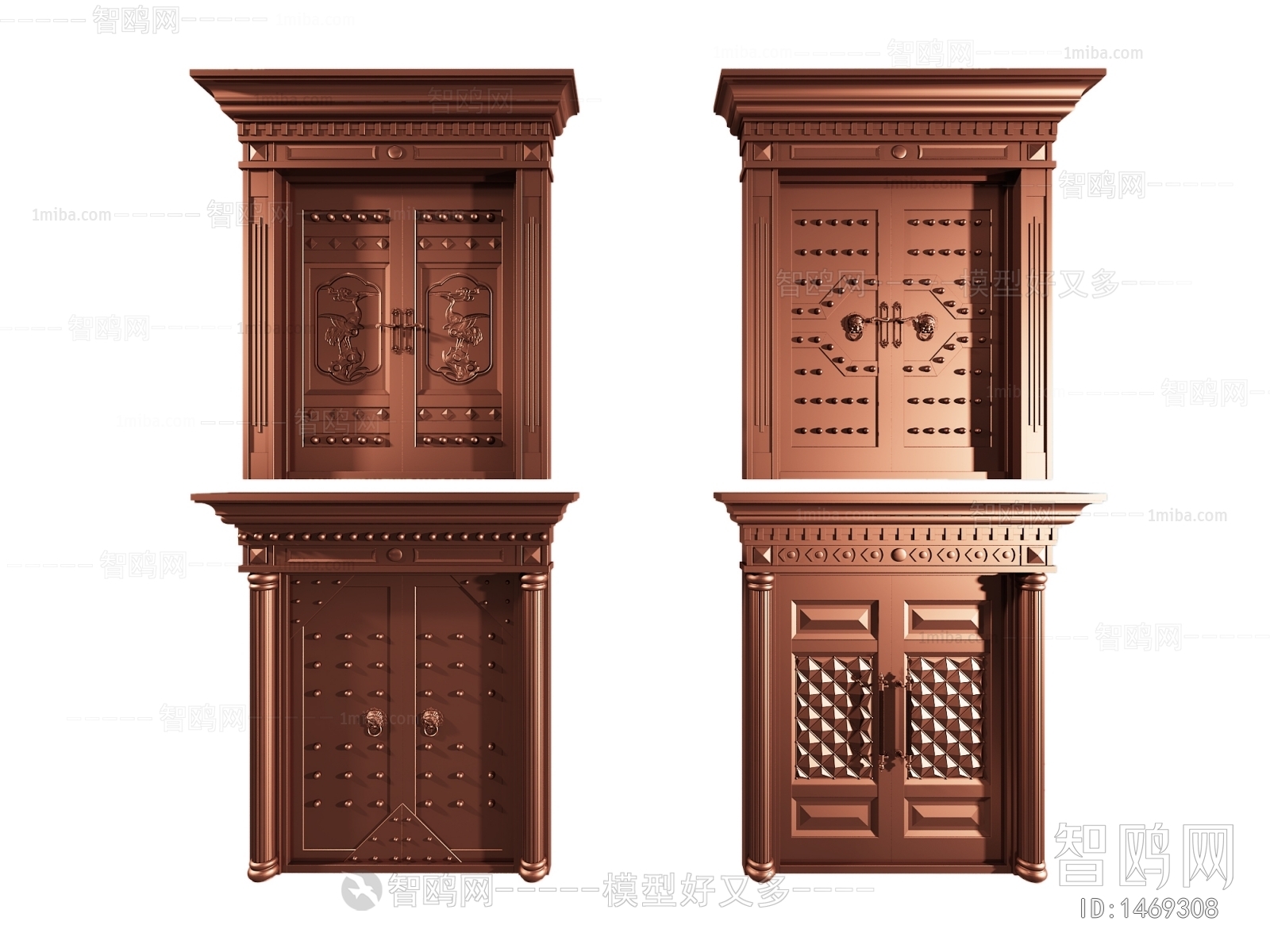 New Chinese Style Double Door