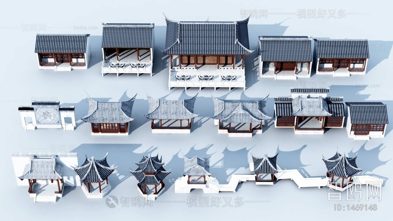 Chinese Style Ancient Architectural Buildings