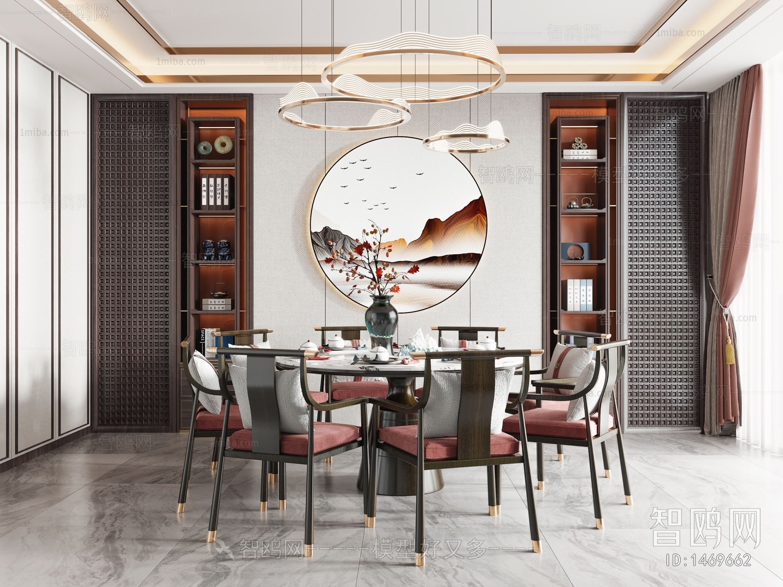 New Chinese Style Dining Room