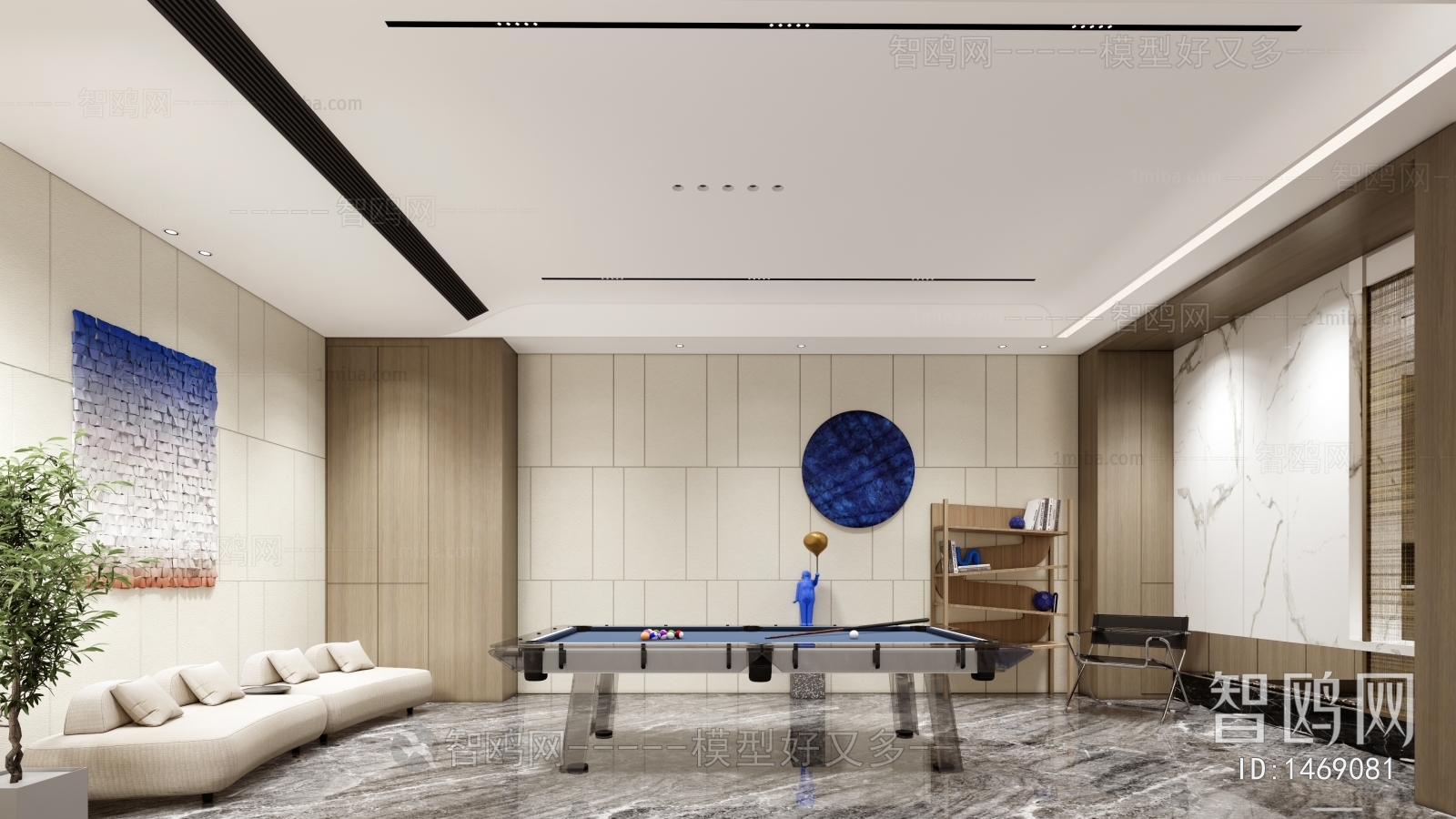 Modern Billiards Room