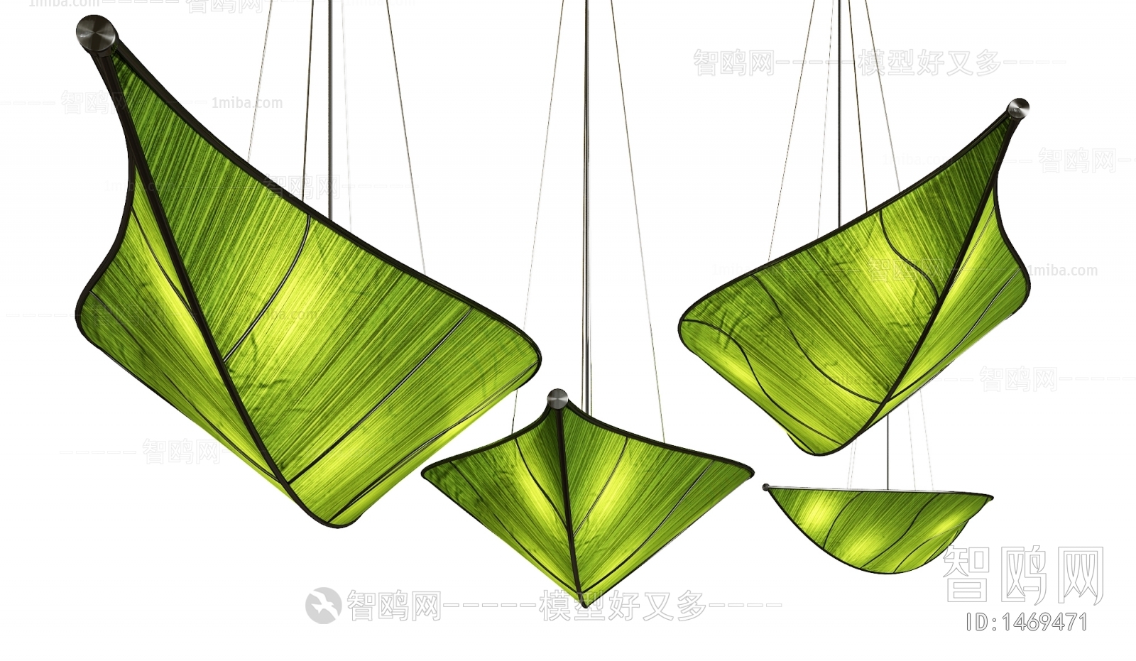 东南亚新中式芭蕉叶吊灯