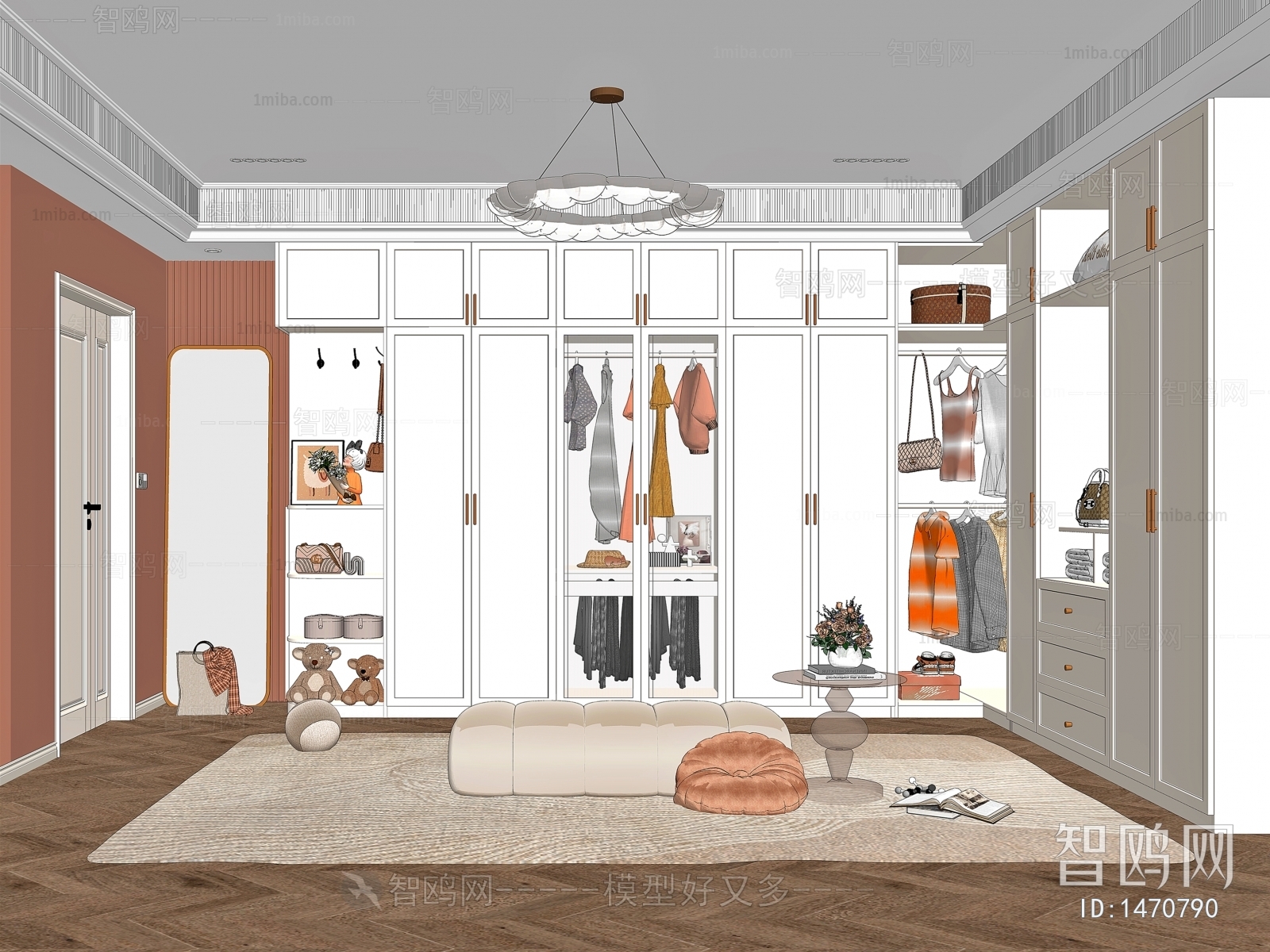 Modern American Style Clothes Storage Area