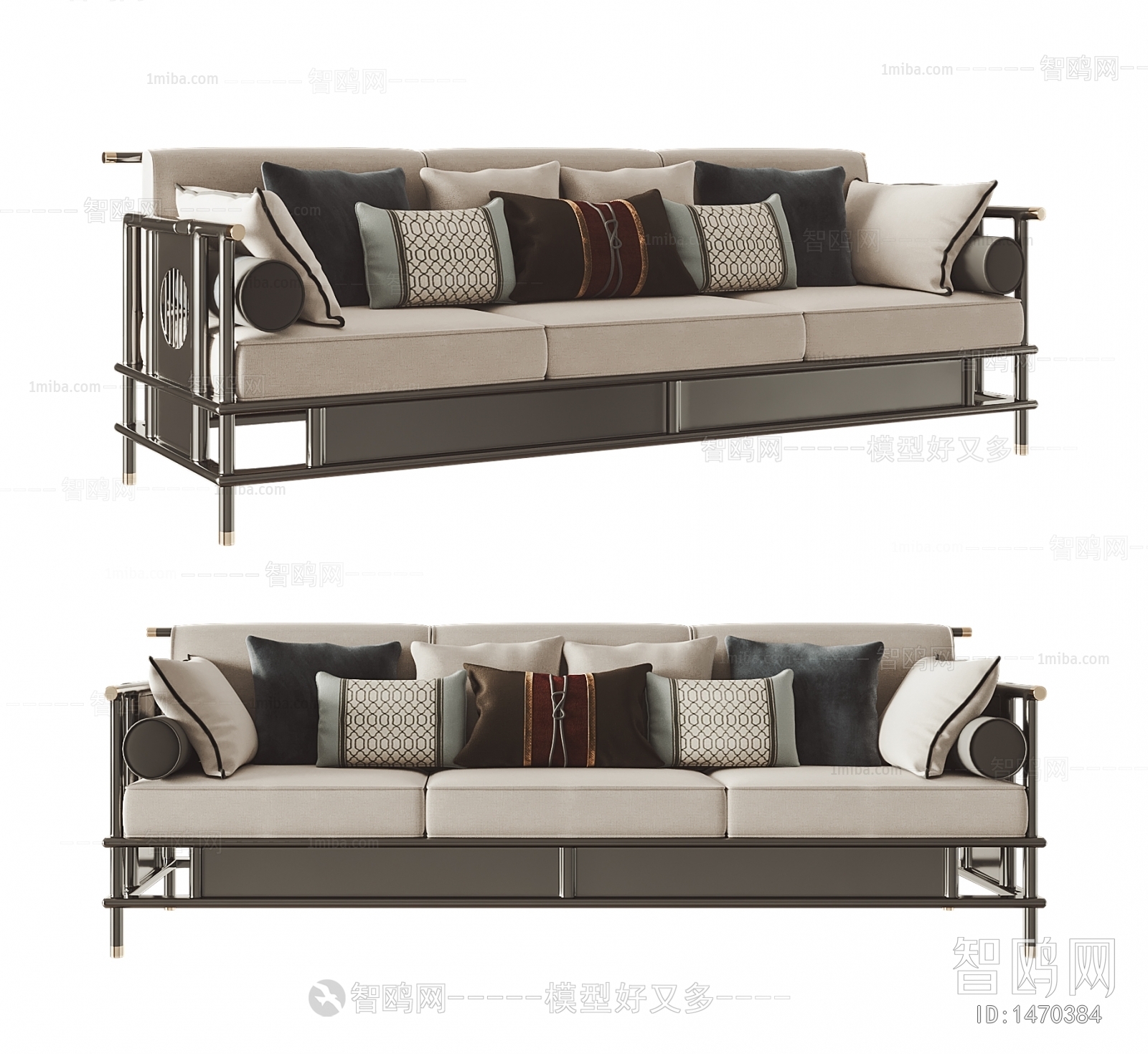 New Chinese Style Multi Person Sofa