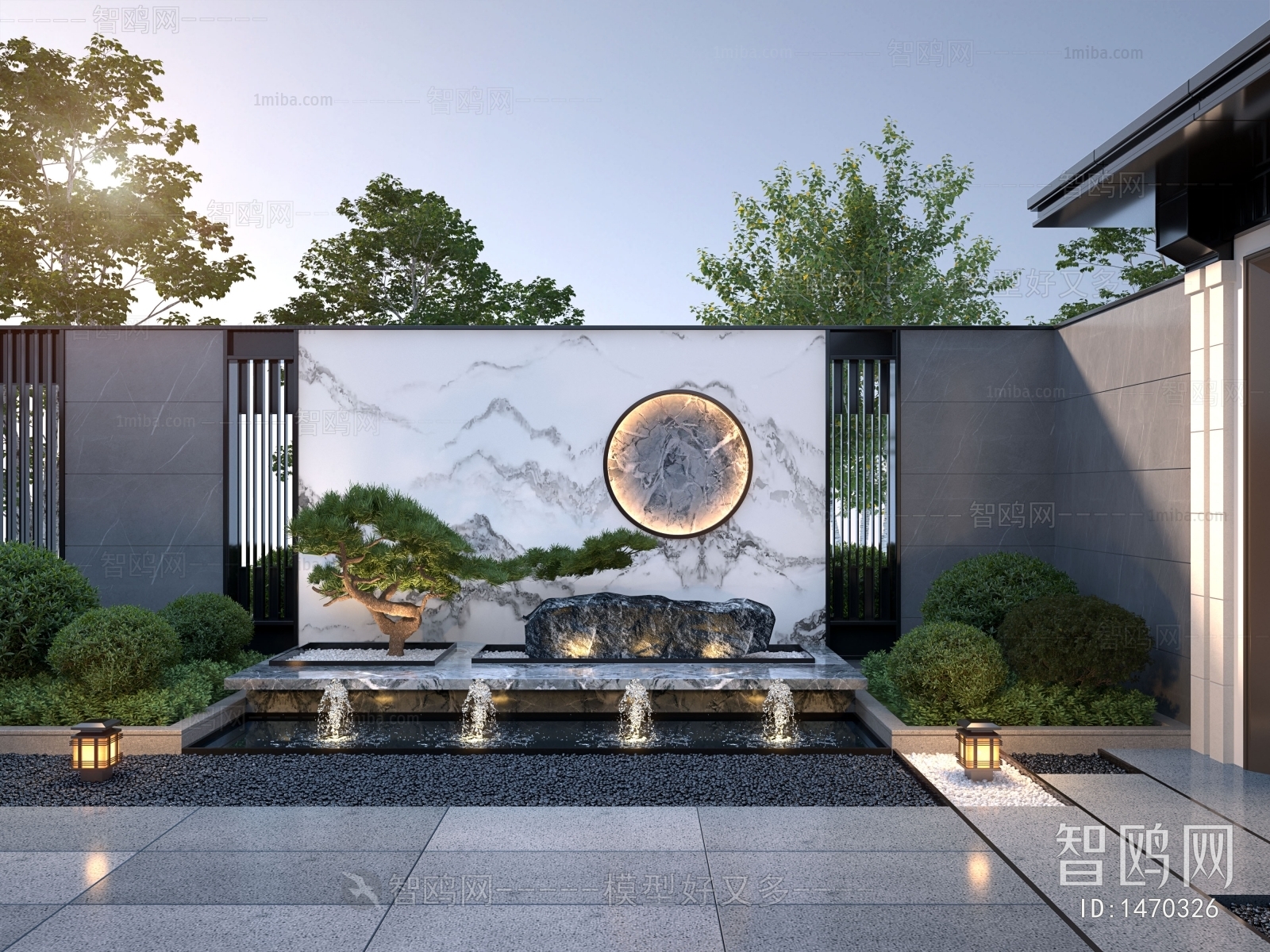 New Chinese Style Courtyard/landscape