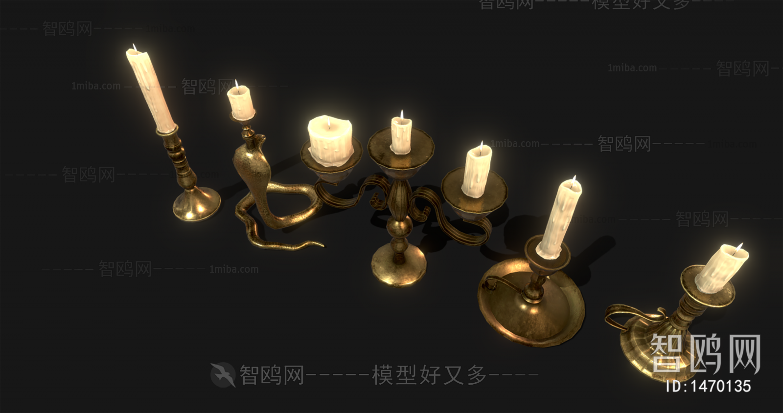 Simple European Style Candles/Candlesticks