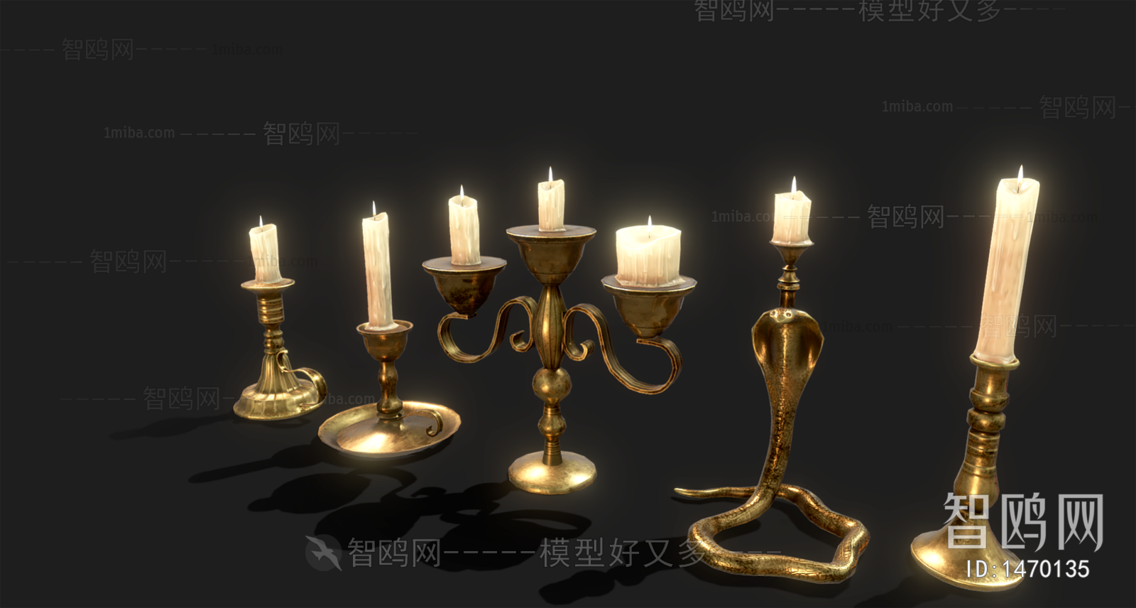 Simple European Style Candles/Candlesticks