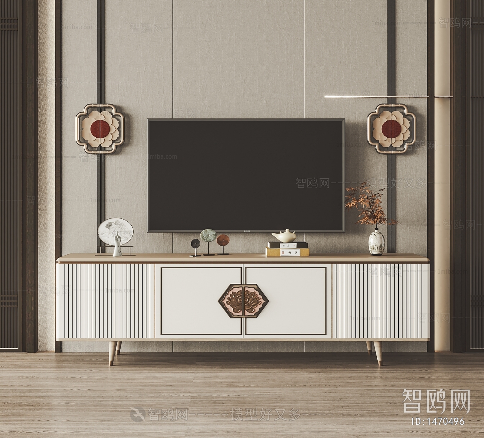 New Chinese Style TV Cabinet