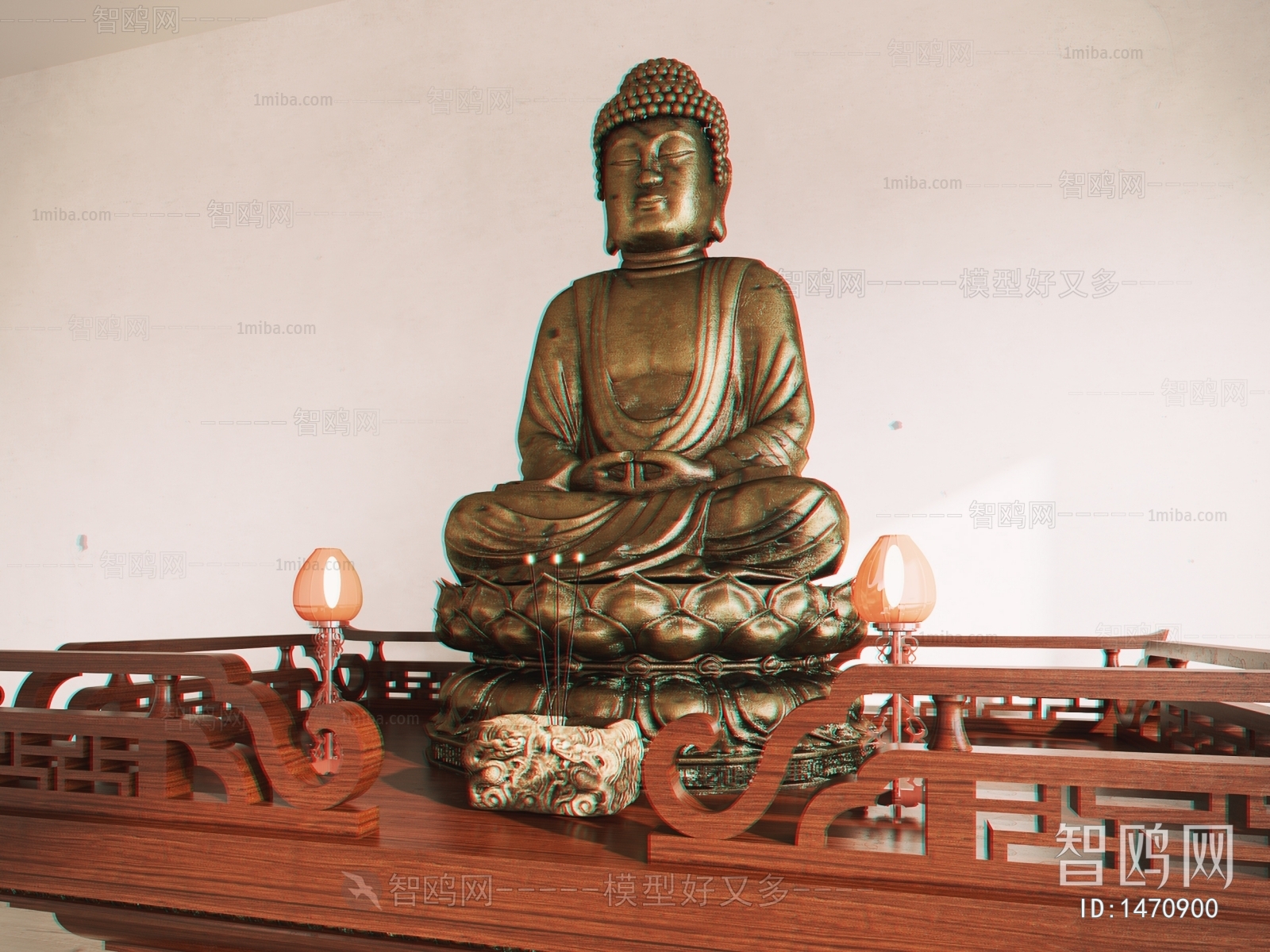 中式佛像雕塑摆件