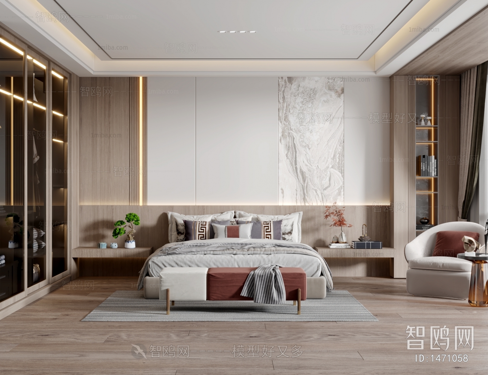 New Chinese Style Bedroom