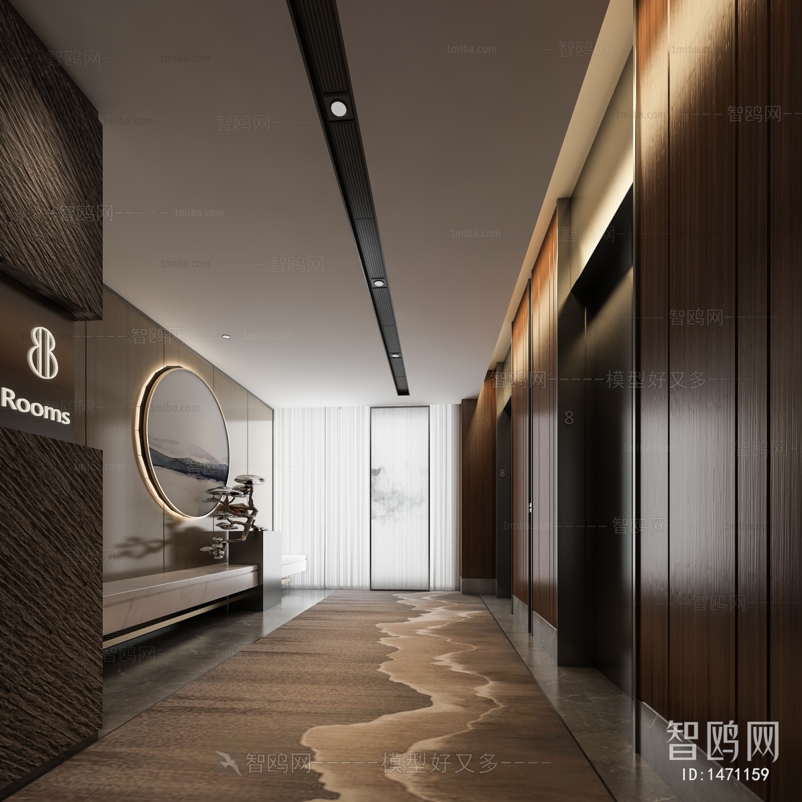 Modern Office Elevator Hall