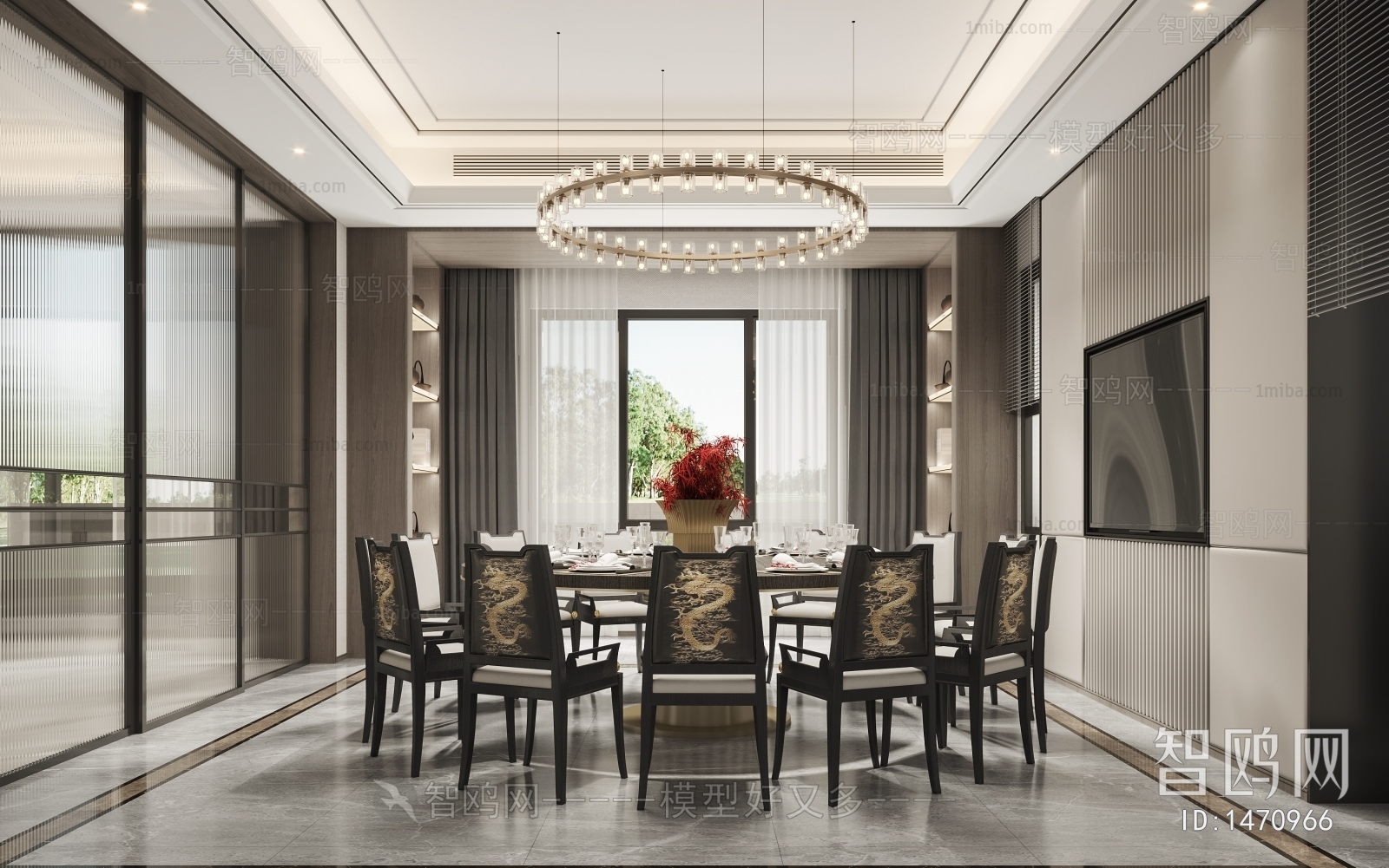 New Chinese Style Dining Room