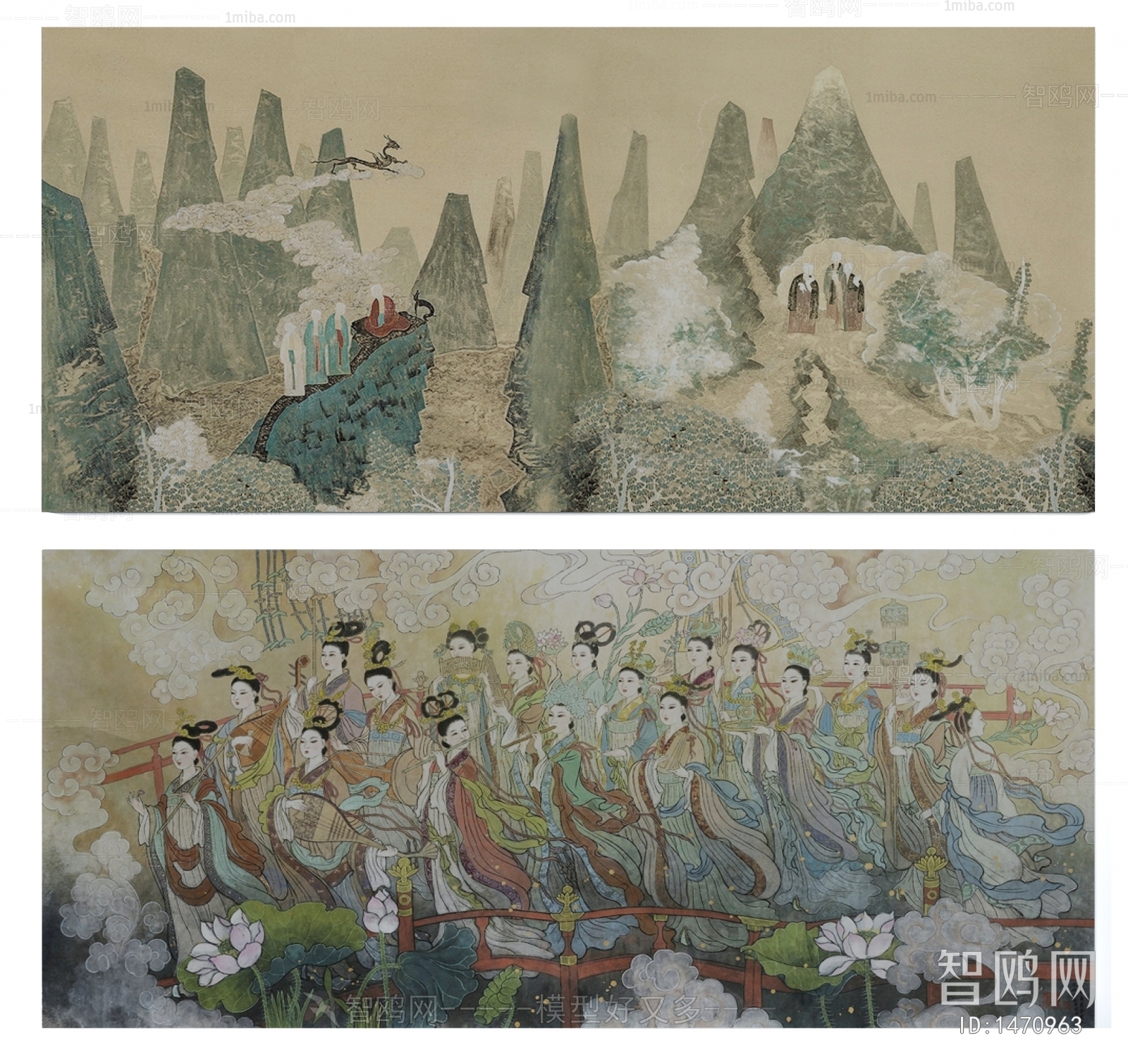 中式神话人物挂画