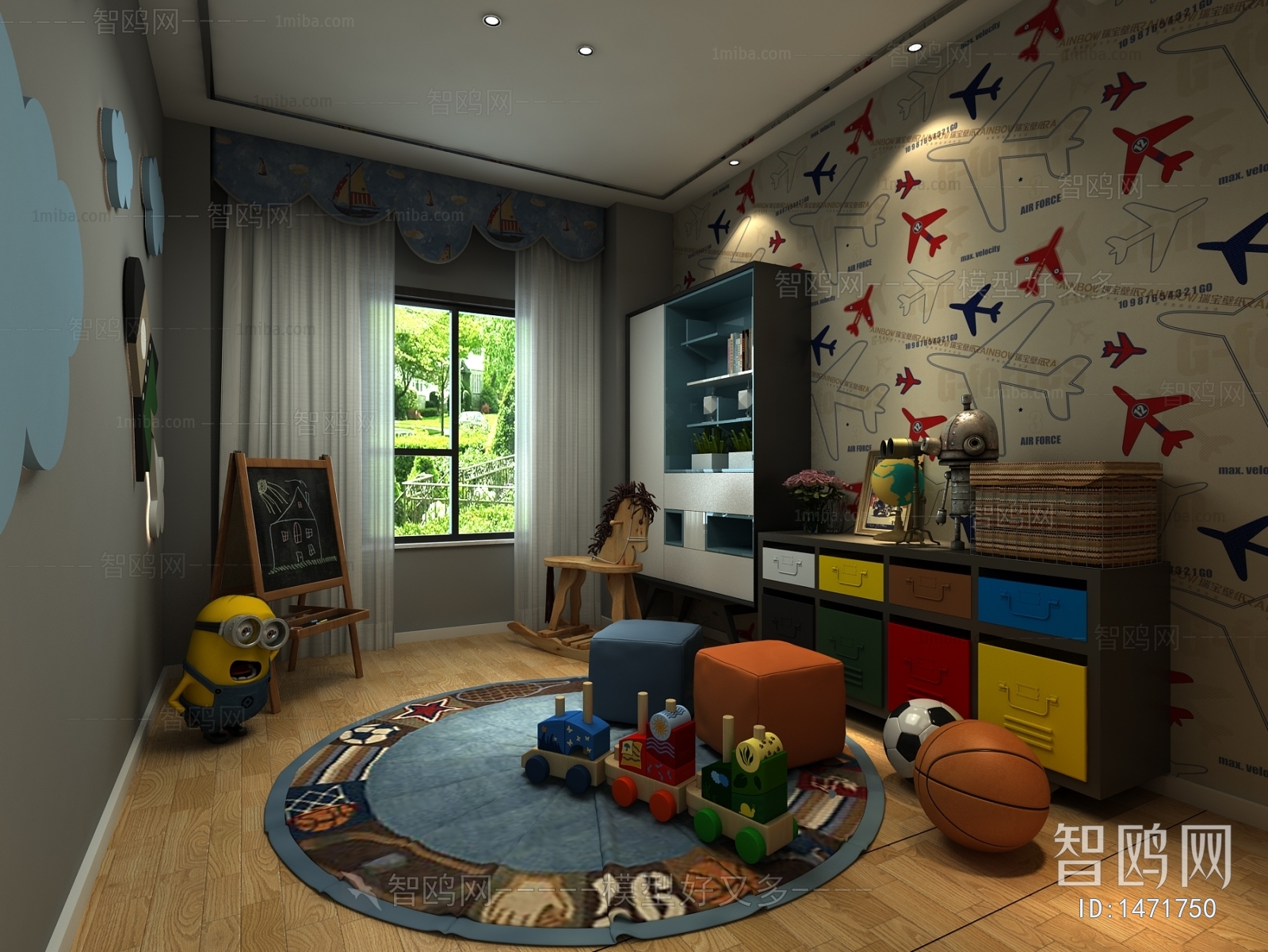 Modern Children's Room Activity Room