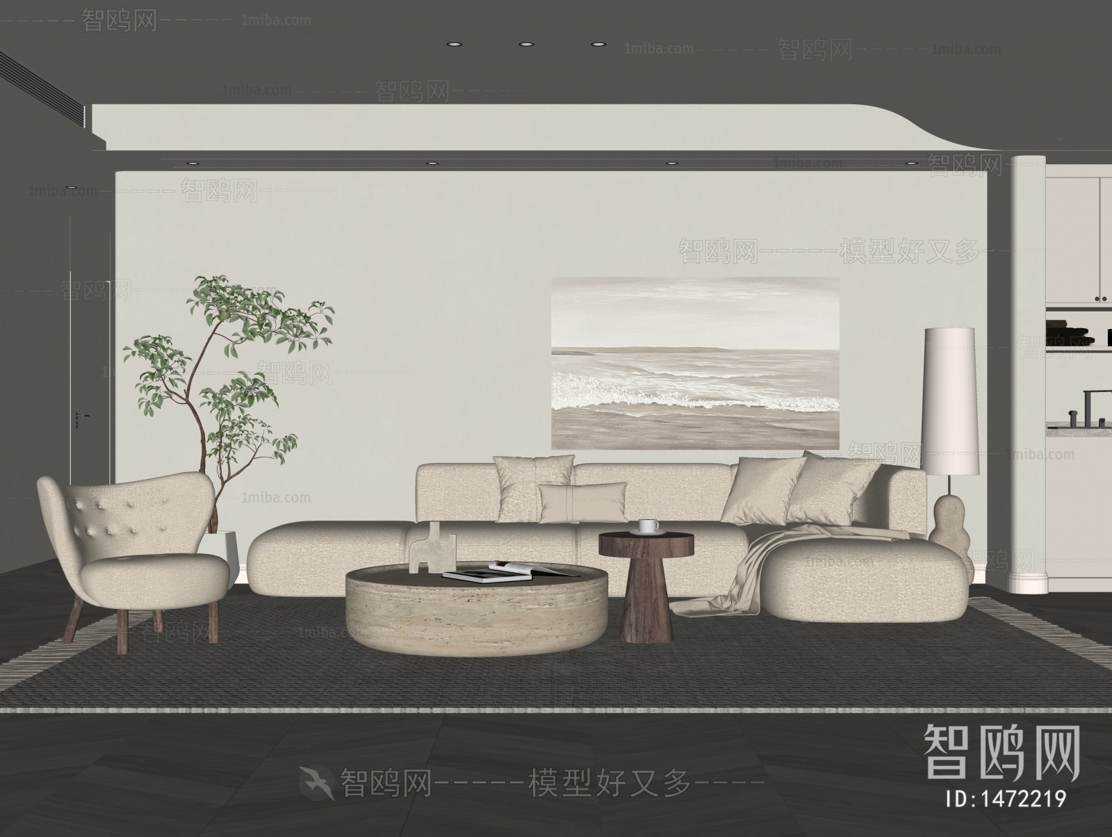 Wabi-sabi Style A Living Room