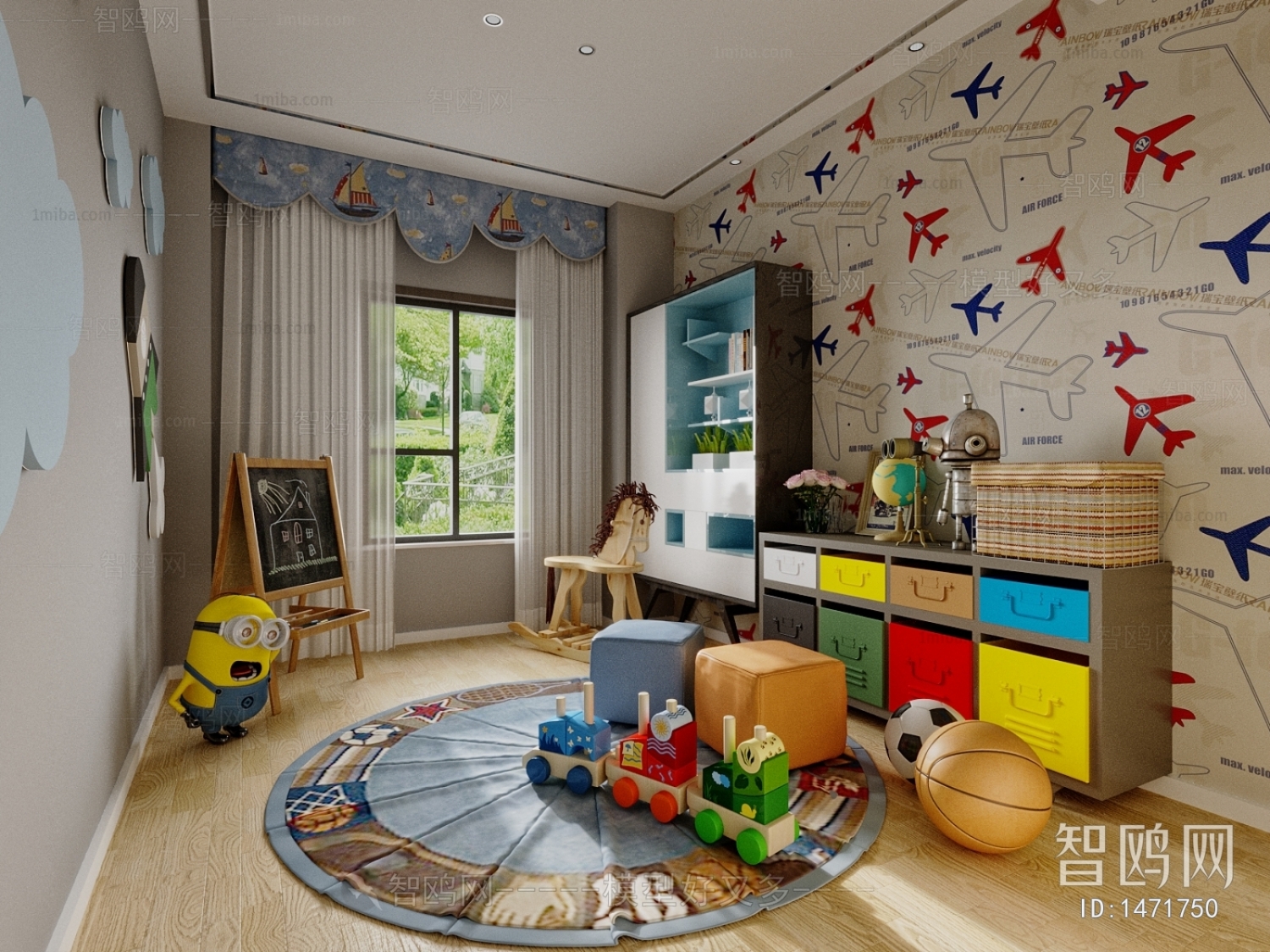 Modern Children's Room Activity Room