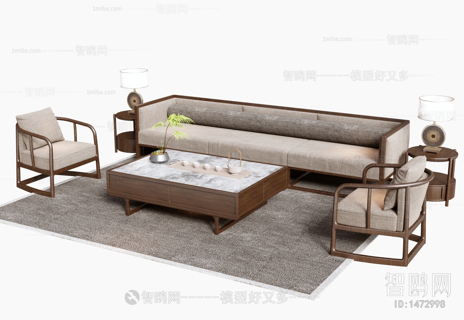 New Chinese Style Sofa Combination