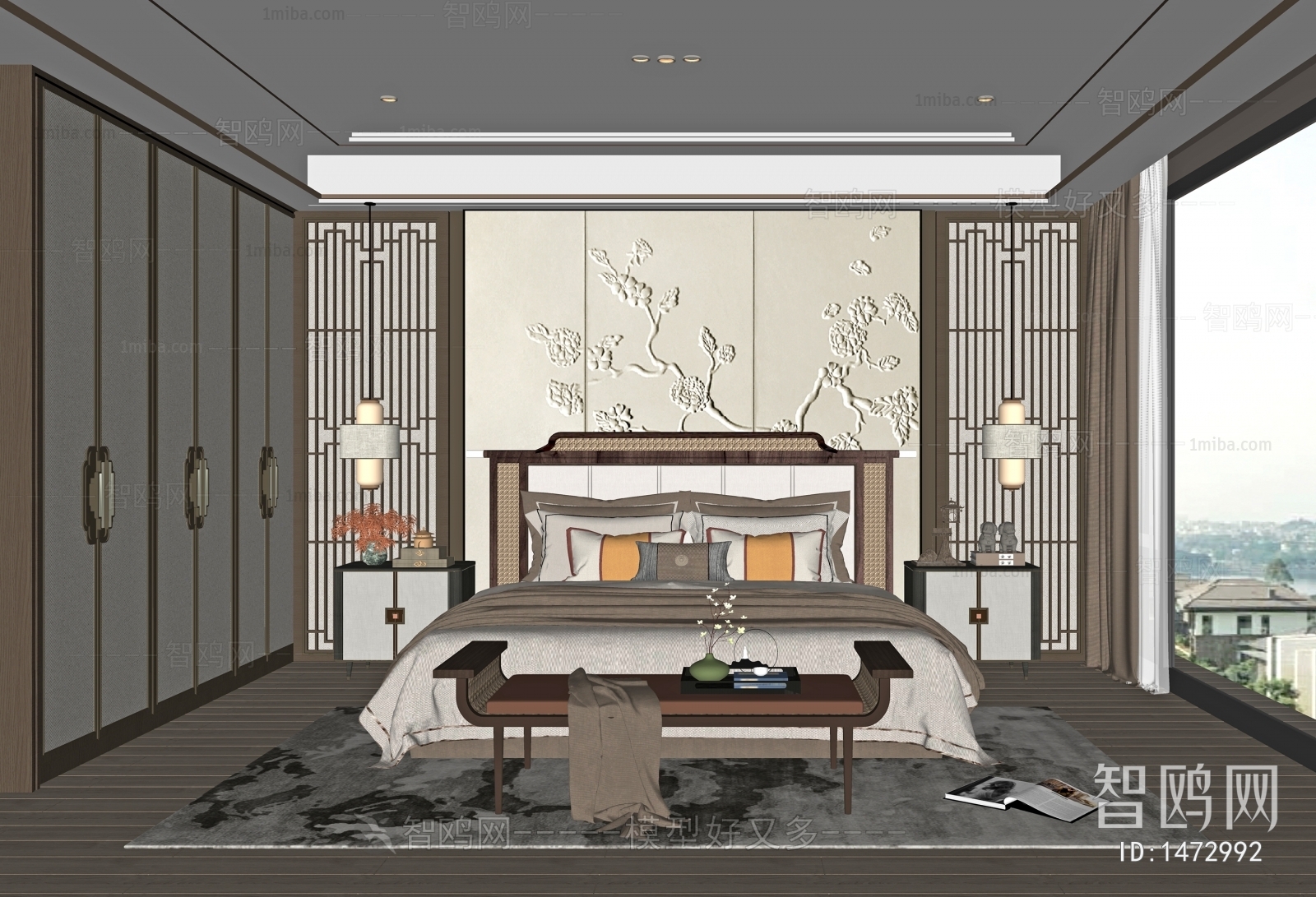 New Chinese Style Bedroom