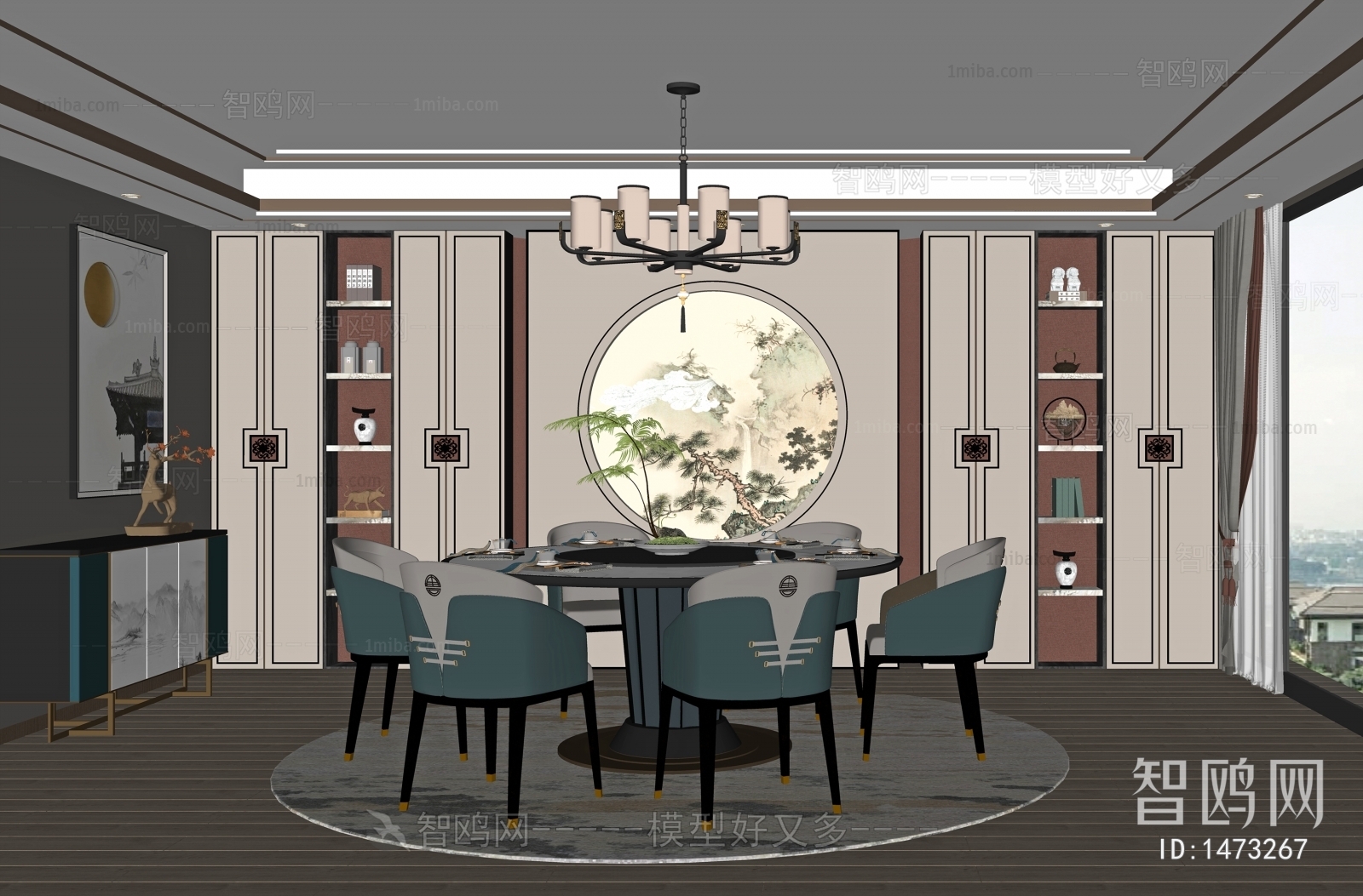 New Chinese Style Dining Room