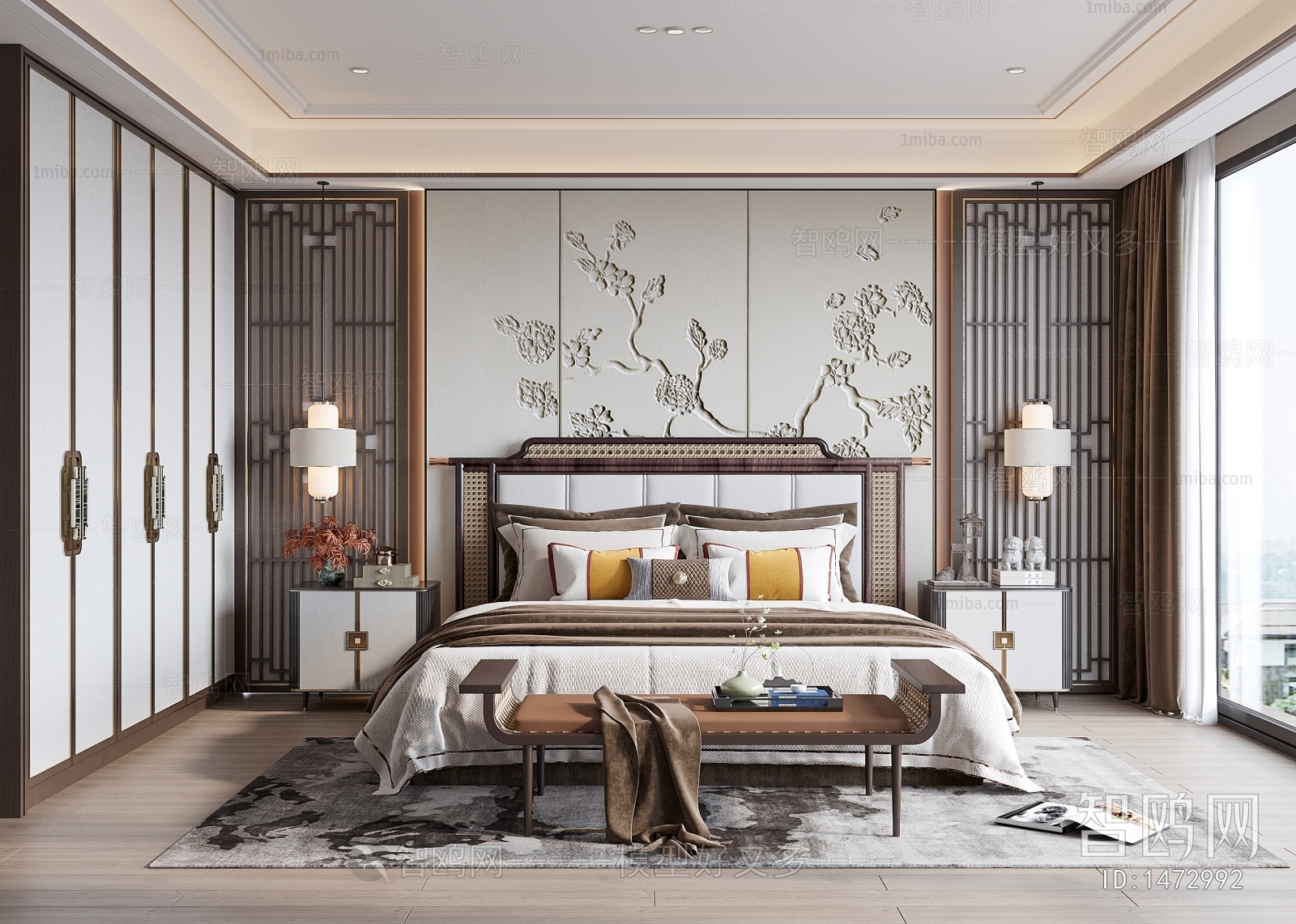 New Chinese Style Bedroom