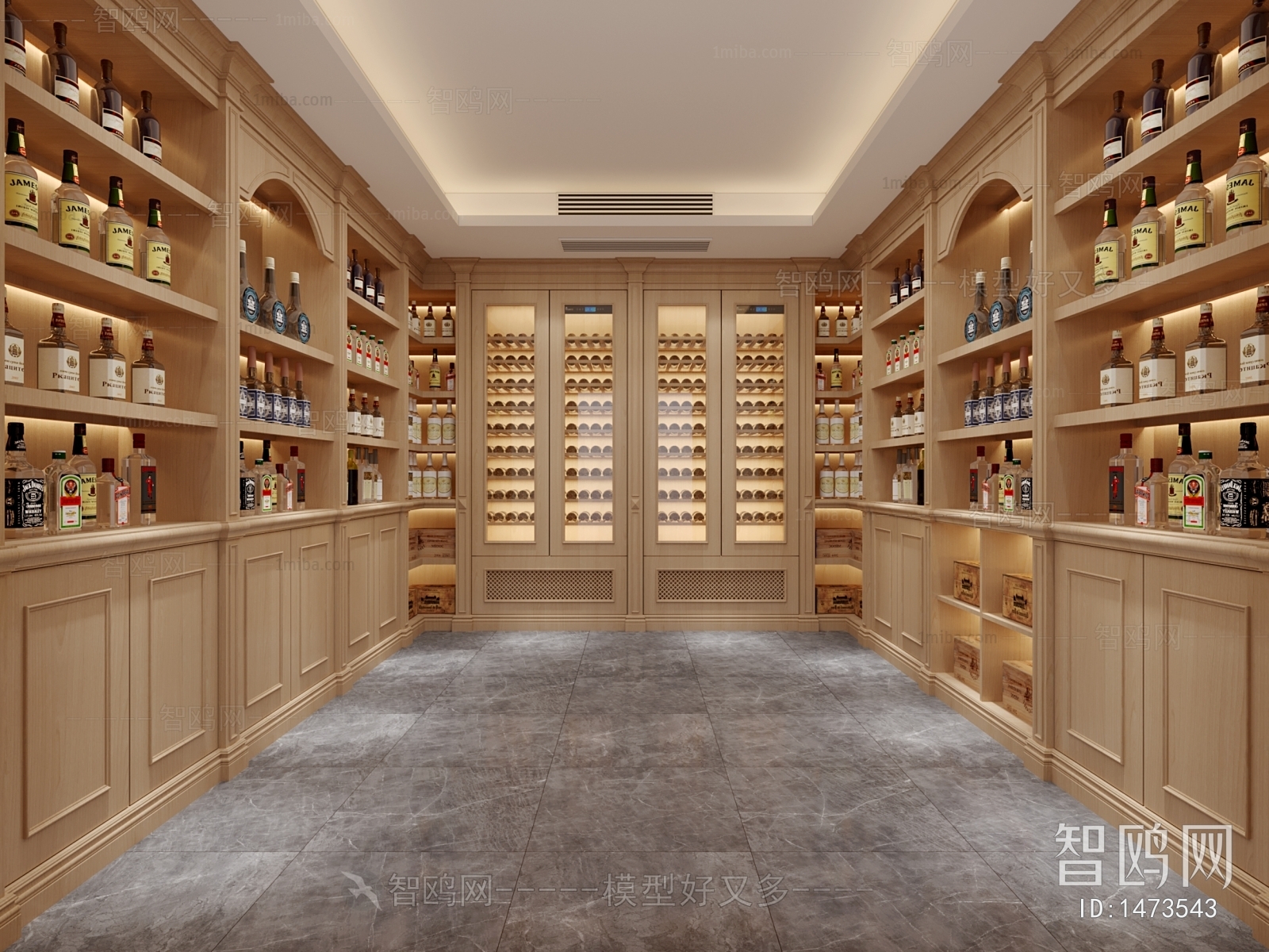Simple European Style Wine Cellar/Wine Tasting Room