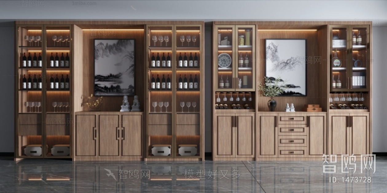 New Chinese Style Wine Cabinet