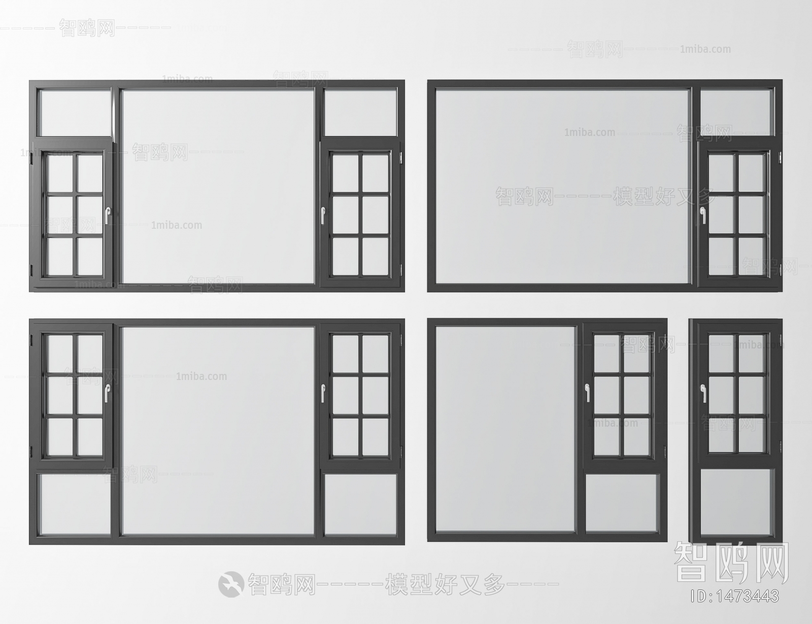 现代平开窗系统窗户