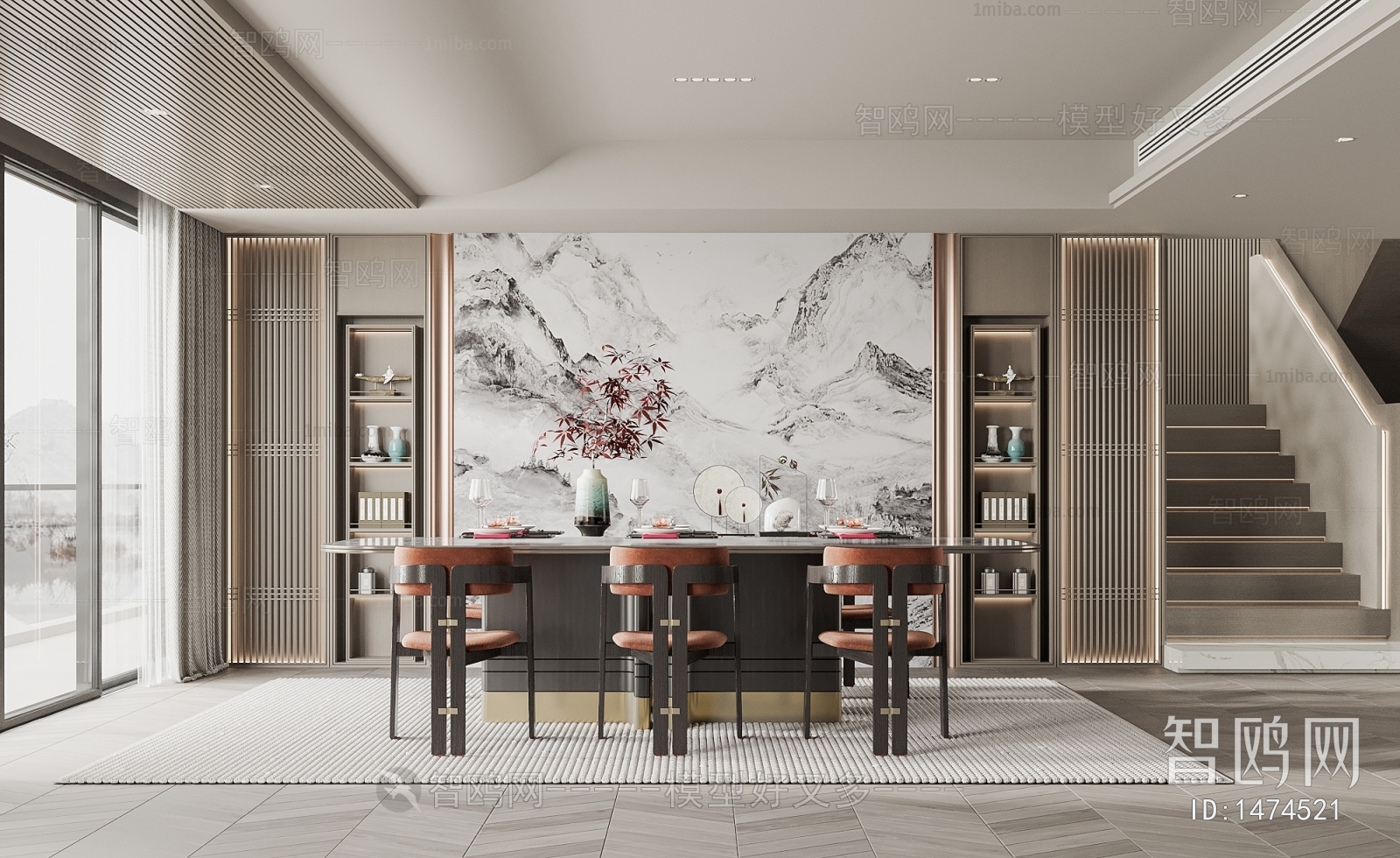 New Chinese Style Dining Room