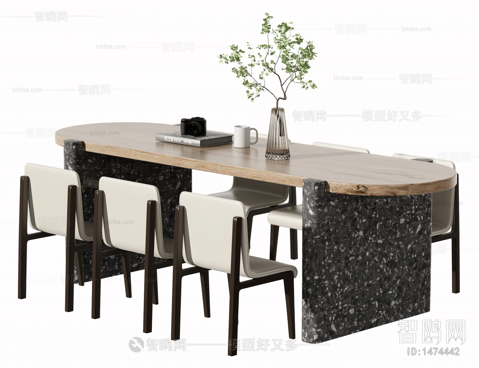 Wabi-sabi Style Dining Table And Chairs