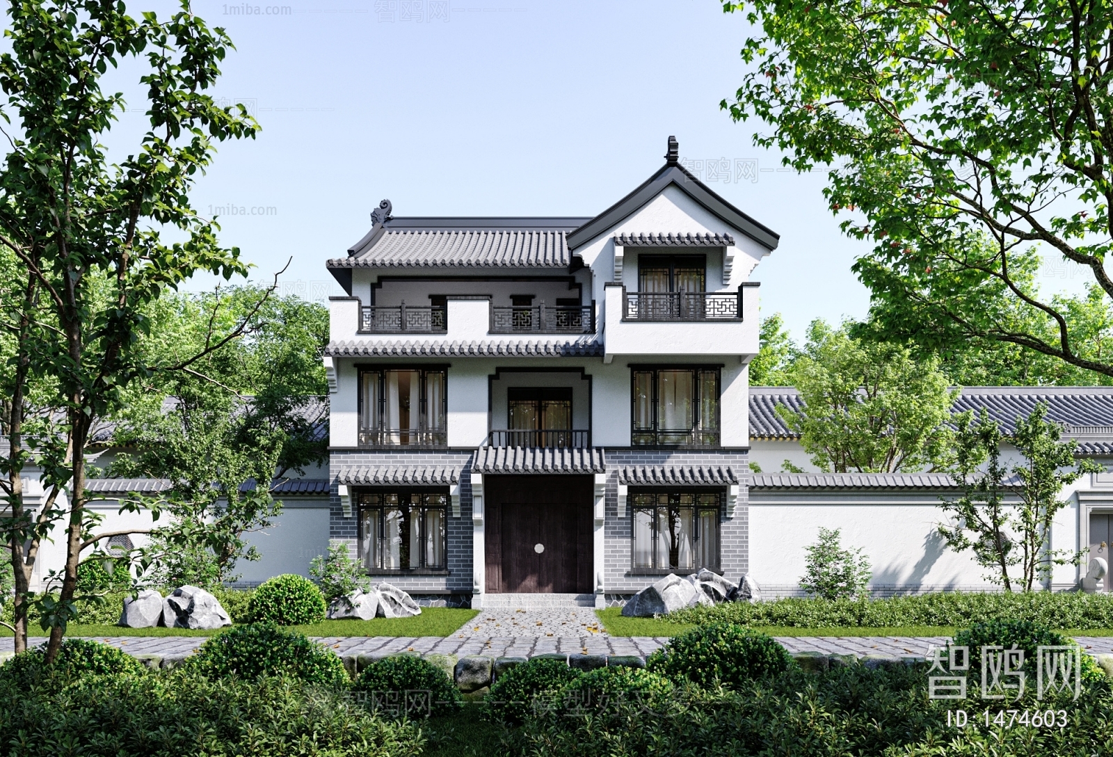 New Chinese Style Villa Appearance