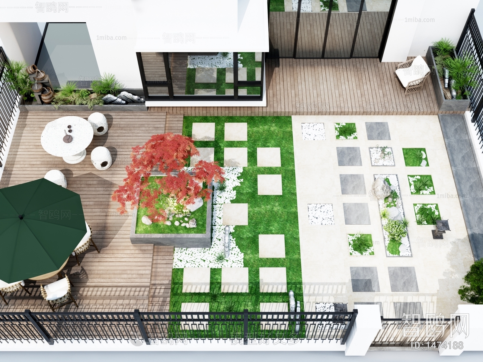 Modern Courtyard/landscape