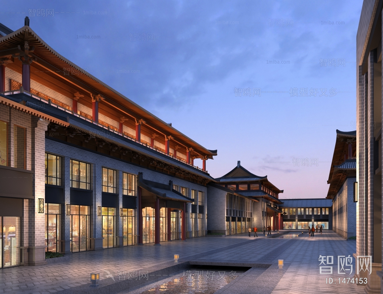 New Chinese Style Ancient Architectural Buildings