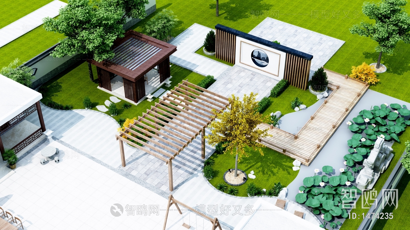 New Chinese Style Courtyard/landscape