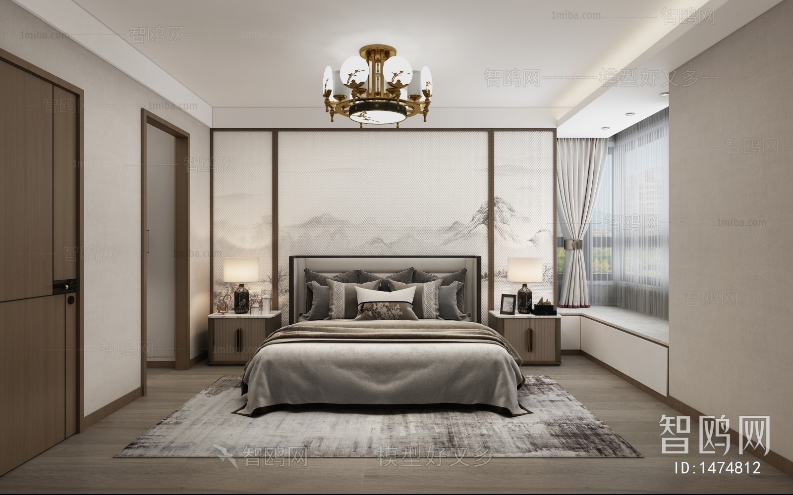 New Chinese Style Bedroom