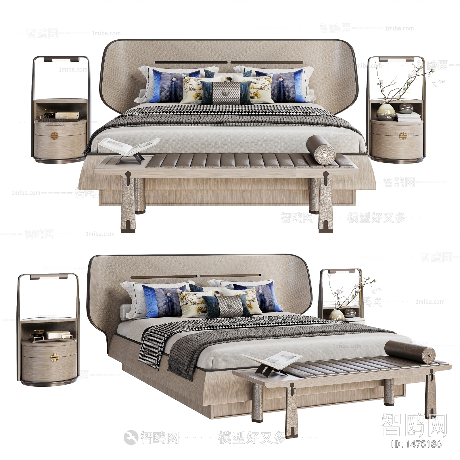 New Chinese Style Double Bed