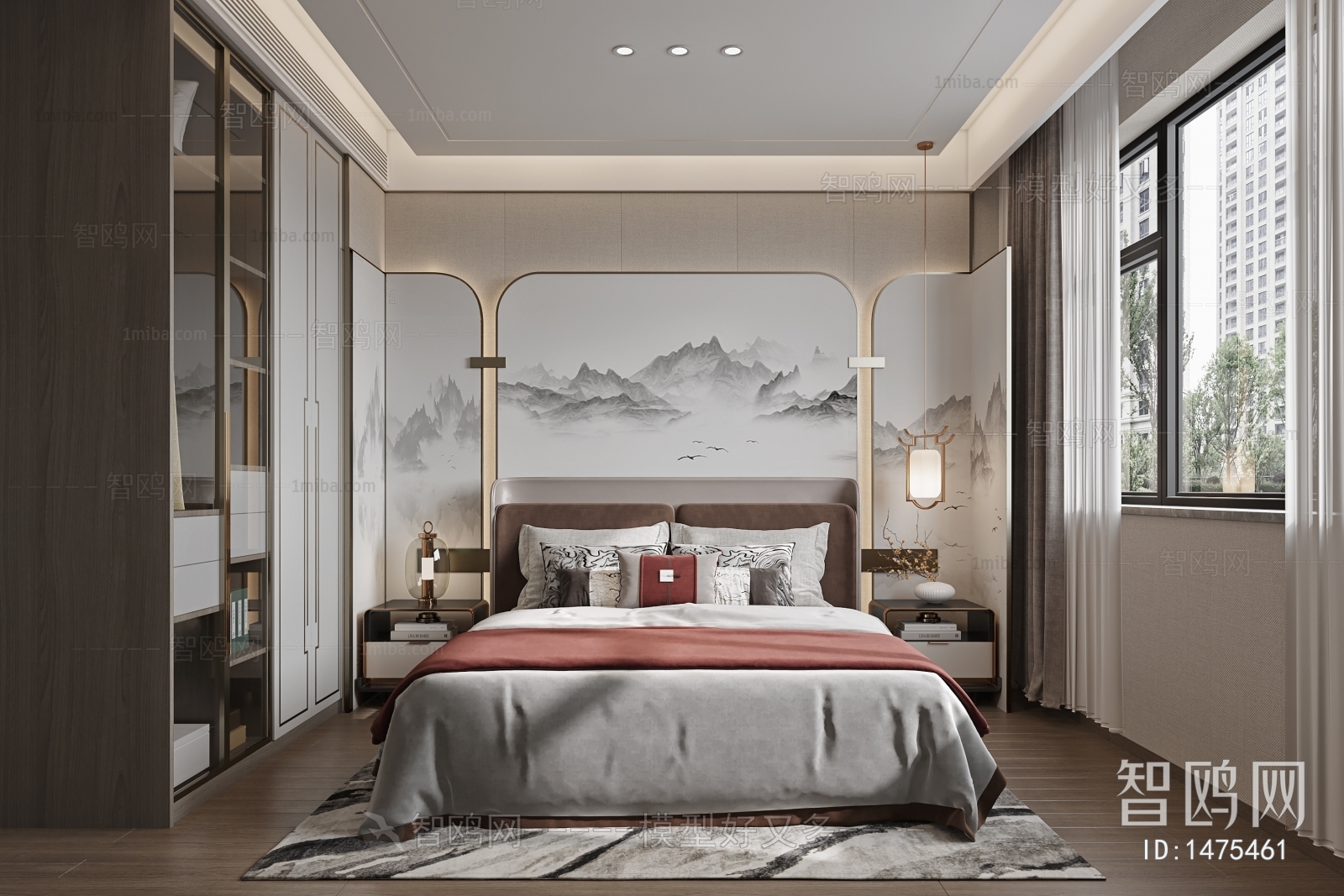 New Chinese Style Bedroom